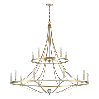Noura 15 Light 60" Wide Crystal Candle Style Chandelier
