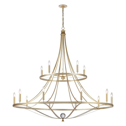 Noura 15 Light 60" Wide Crystal Candle Style Chandelier