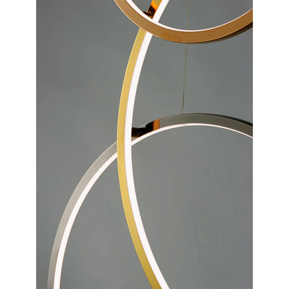 Union 5 Light 40" Wide LED Abstract Chandelier