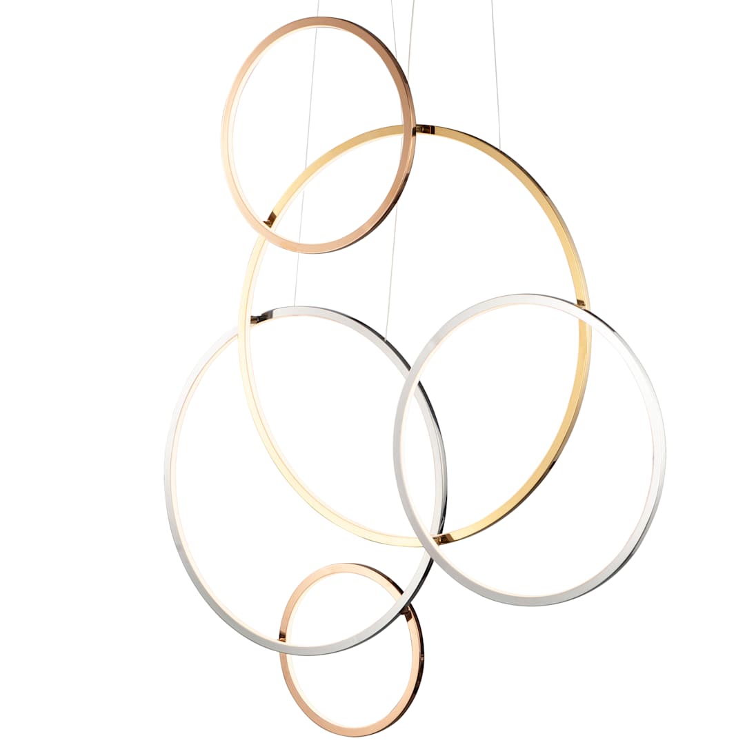 Union 5 Light 40" Wide LED Abstract Chandelier