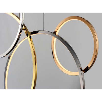 Union 5 Light 47" Wide LED Abstract Chandelier