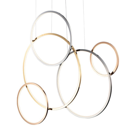 Union 5 Light 47" Wide LED Abstract Chandelier