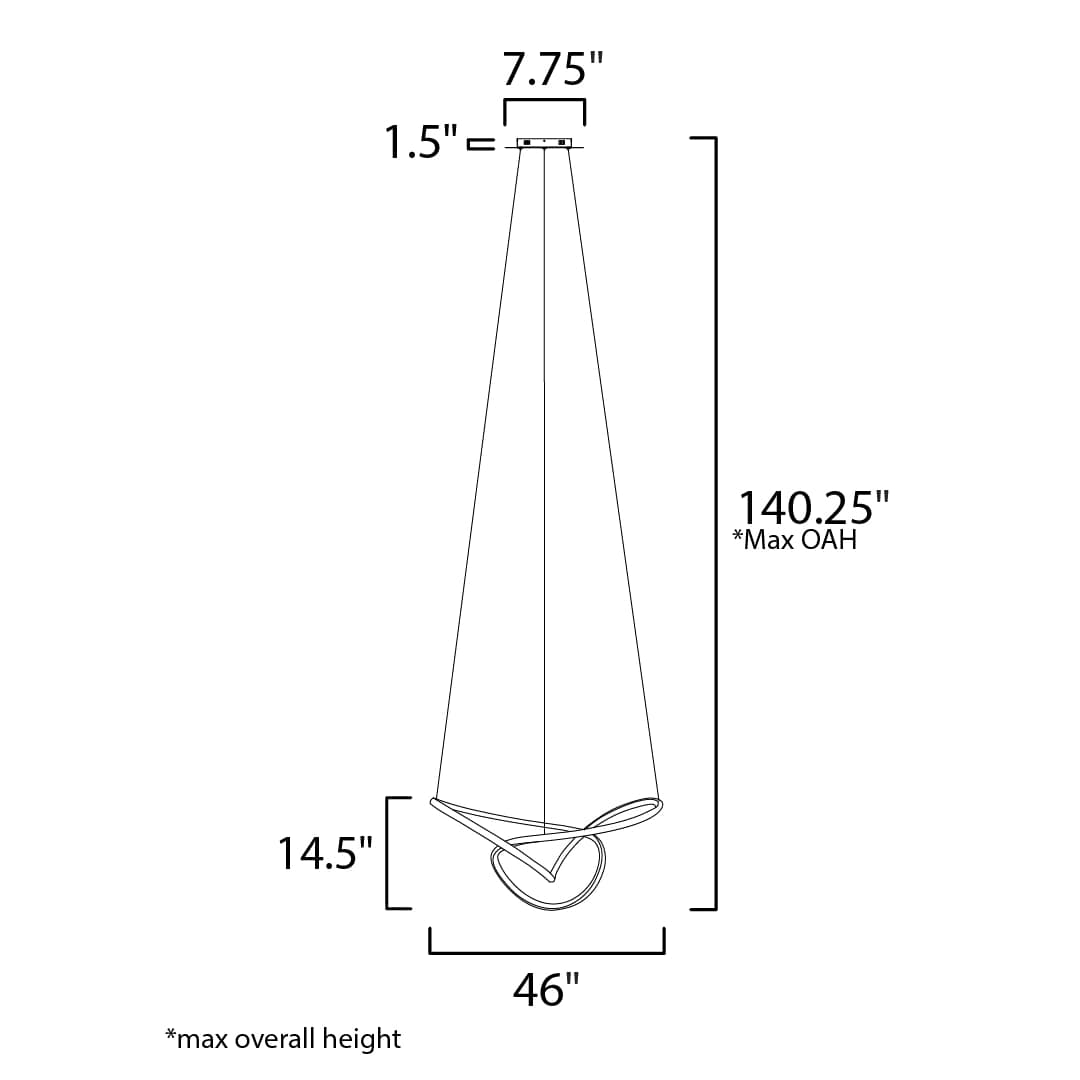 Perpetual 46" Wide LED Abstract Chandelier
