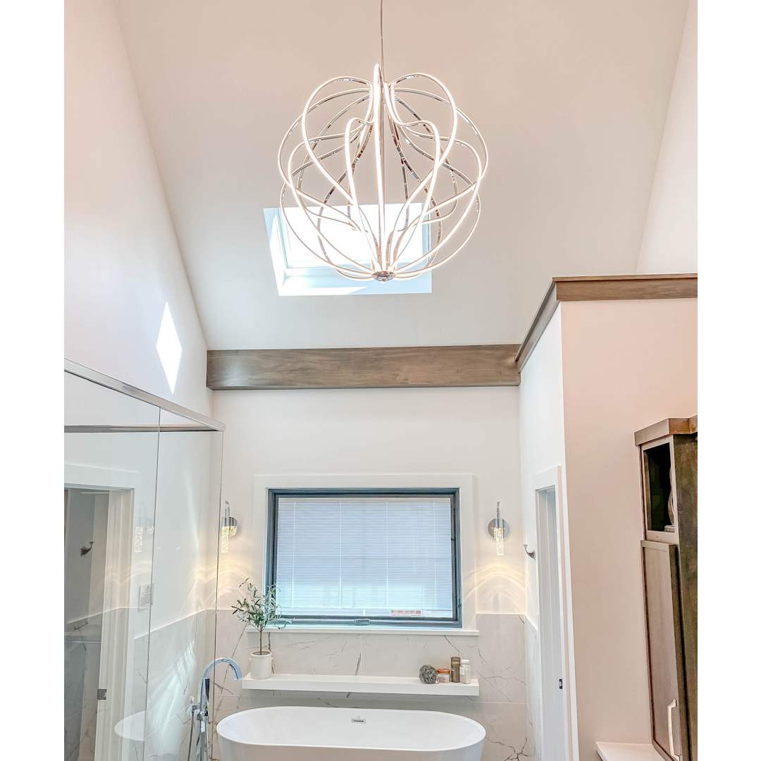 Aura 31" Wide LED Abstract Globe Chandelier