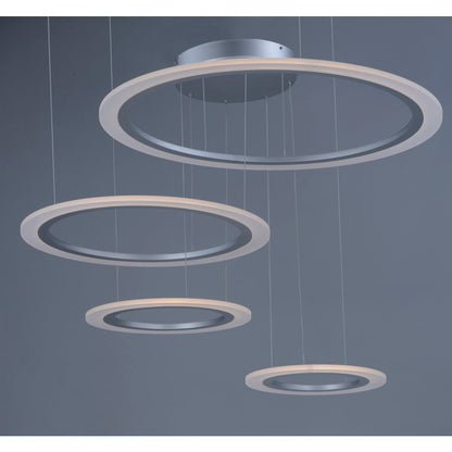 Saturn II 44" Wide 4 Ring LED Chandelier