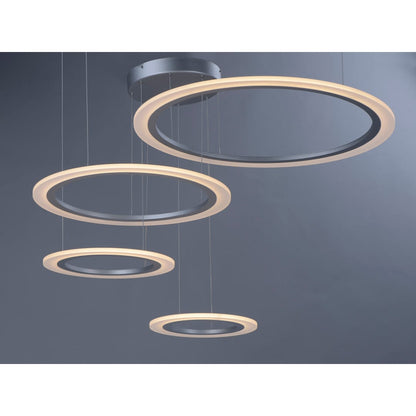 Saturn II 44" Wide 4 Ring LED Chandelier
