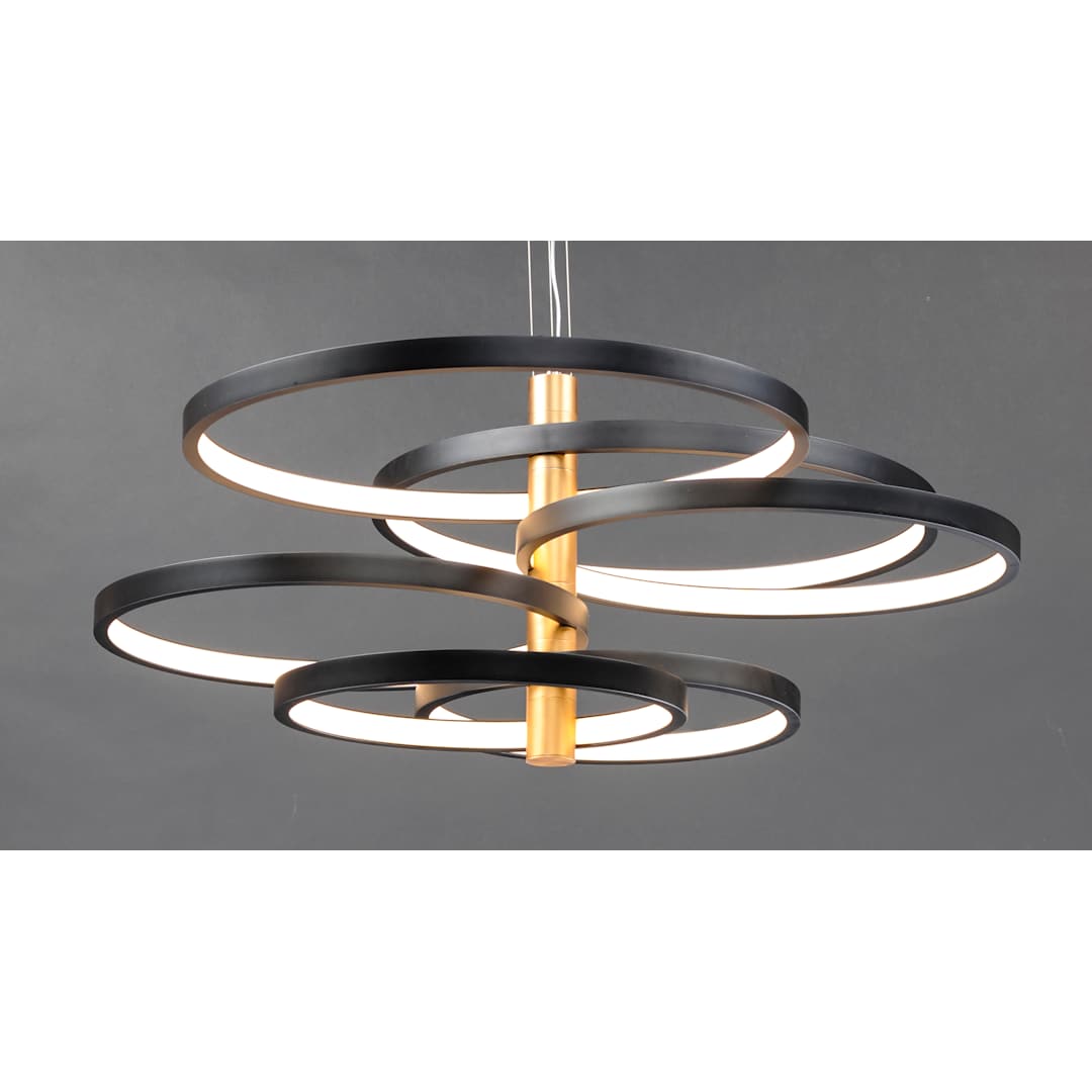 Hoopla 45" Wide Integrated LED Chandelier with Acrylic Diffusers