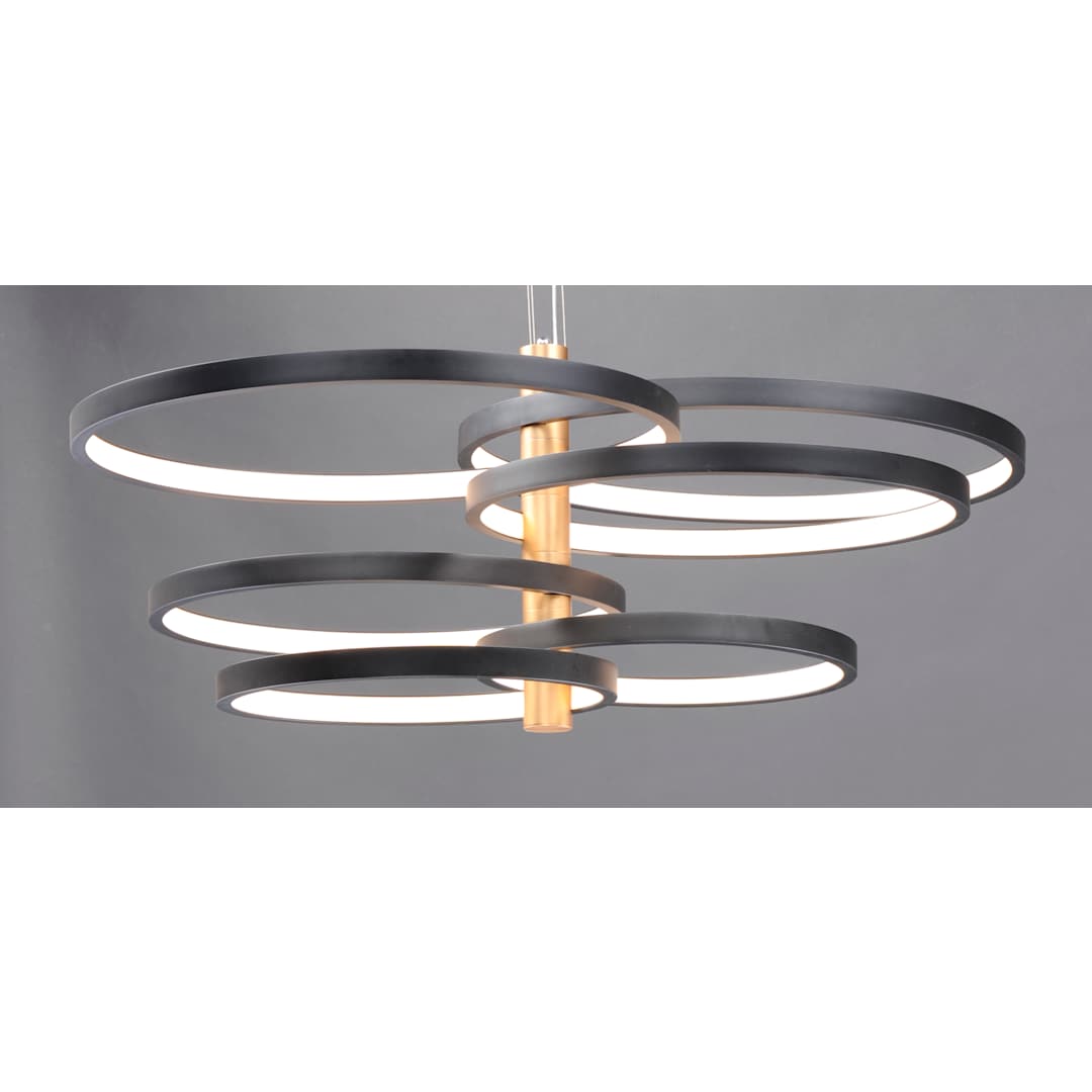 Hoopla 45" Wide Integrated LED Chandelier with Acrylic Diffusers