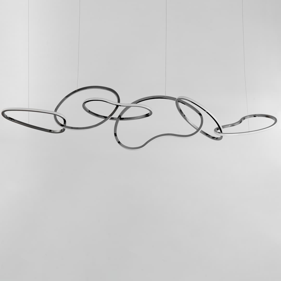 Unity 69" Wide LED Abstract Linear Chandelier
