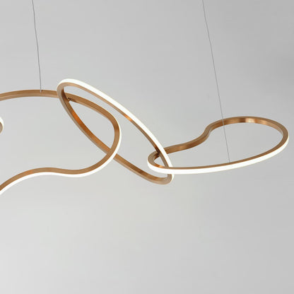 Unity 69" Wide LED Abstract Linear Chandelier