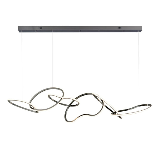 Unity 69" Wide LED Abstract Linear Chandelier