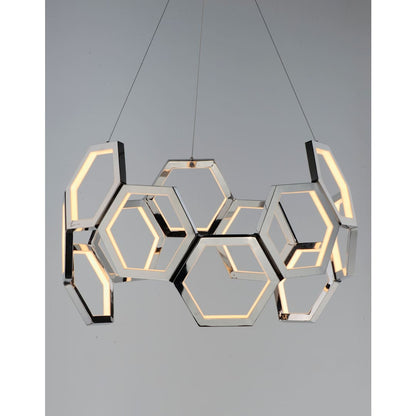 Polygon 30" Wide LED Chandelier