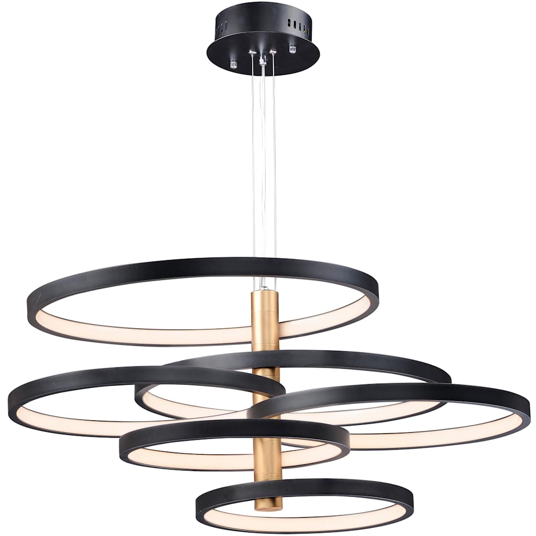 Hoopla 45" Wide Integrated LED Chandelier with Acrylic Diffusers