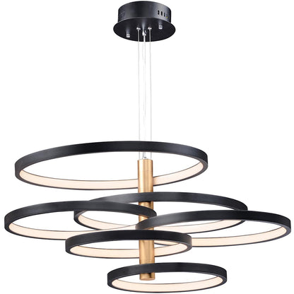 Hoopla 45" Wide Integrated LED Chandelier with Acrylic Diffusers