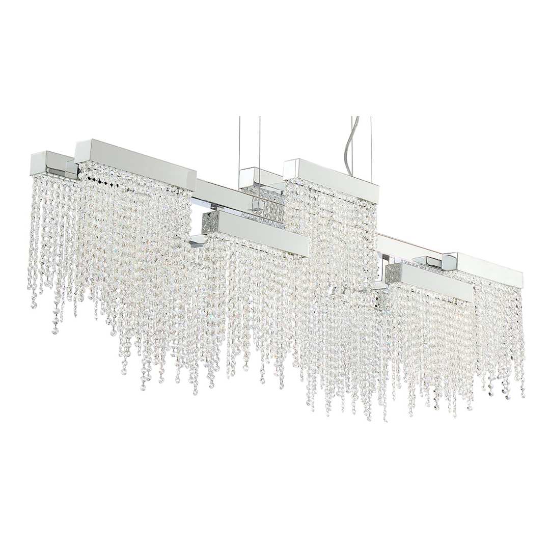 Rossi 10 Light 51" Wide LED Crystal Linear Chandelier