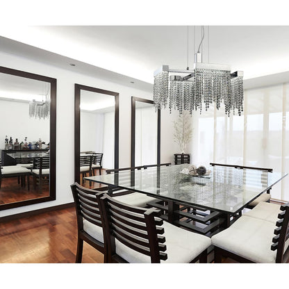 Rossi 10 Light 51" Wide LED Crystal Linear Chandelier