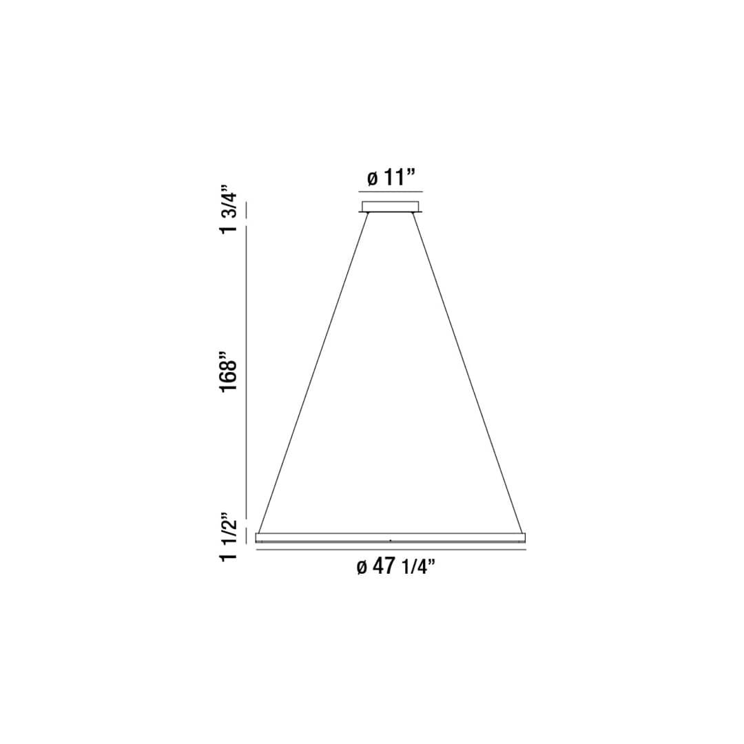 Spunto 47" Wide 3000K LED Ring Chandelier
