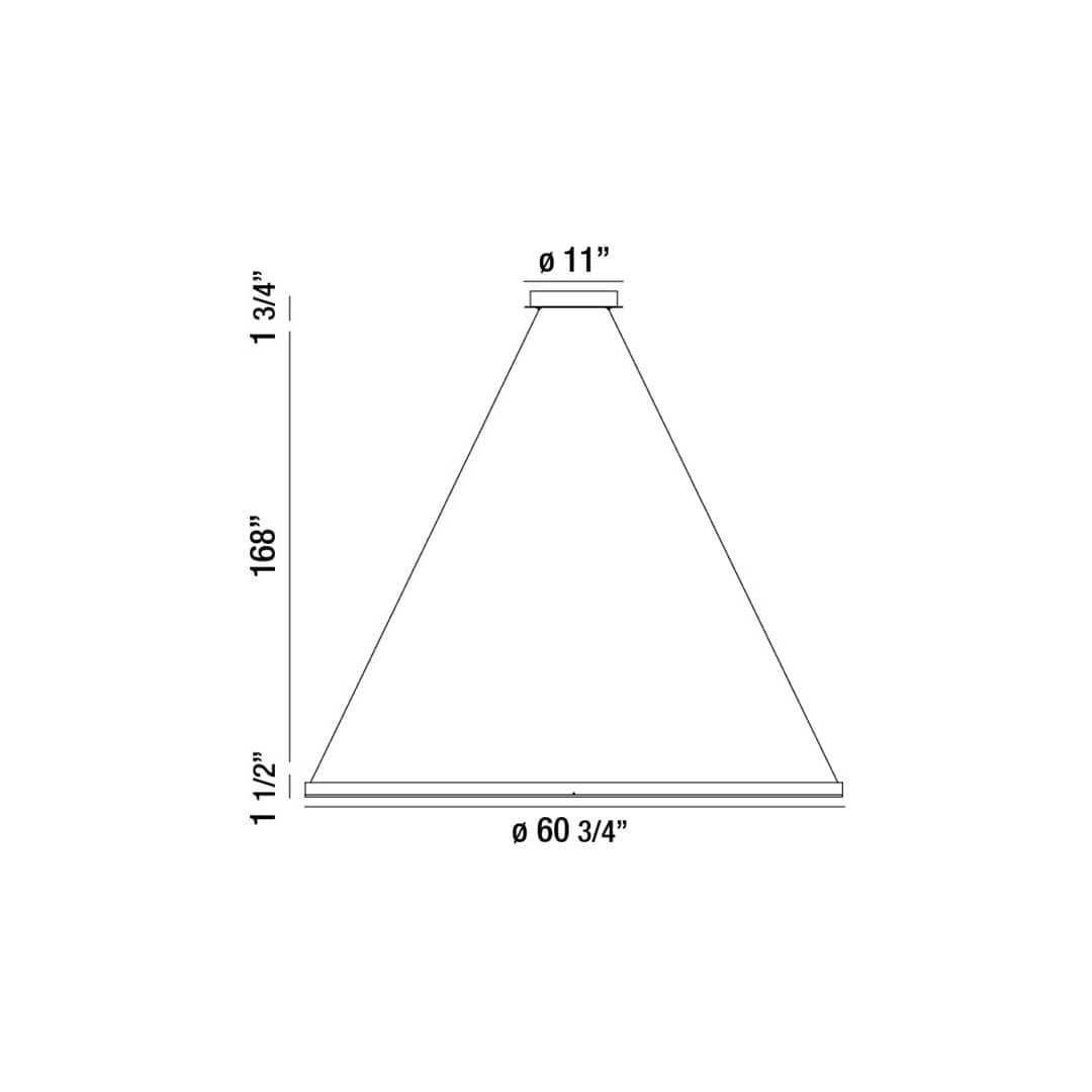 Spunto 61" Wide 3000K LED Ring Chandelier