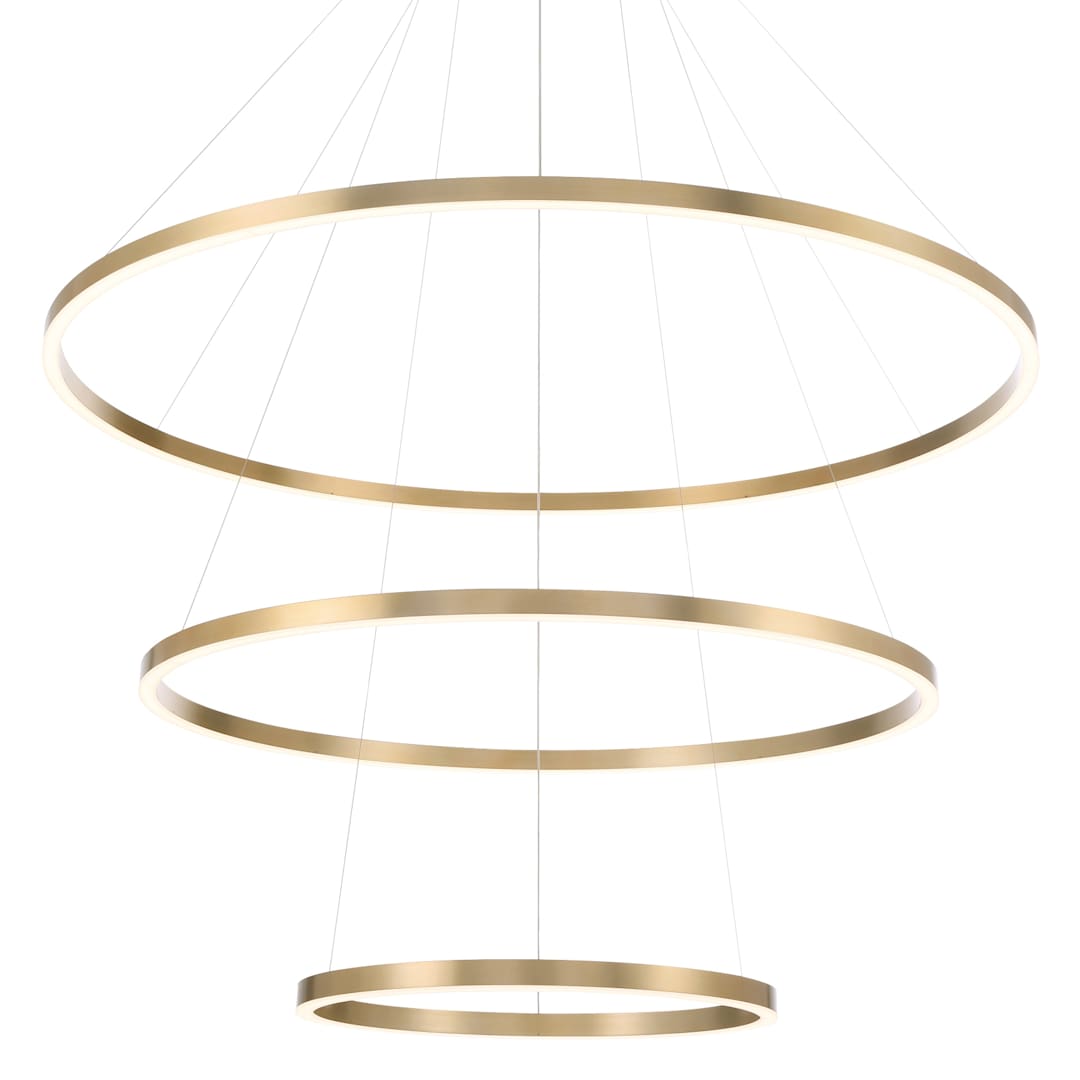 Spunto Three-Tier 61" Wide 3000K LED Ring Chandelier