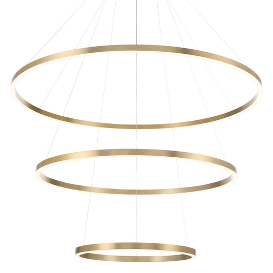 Spunto Three-Tier 61" Wide 3000K LED Ring Chandelier