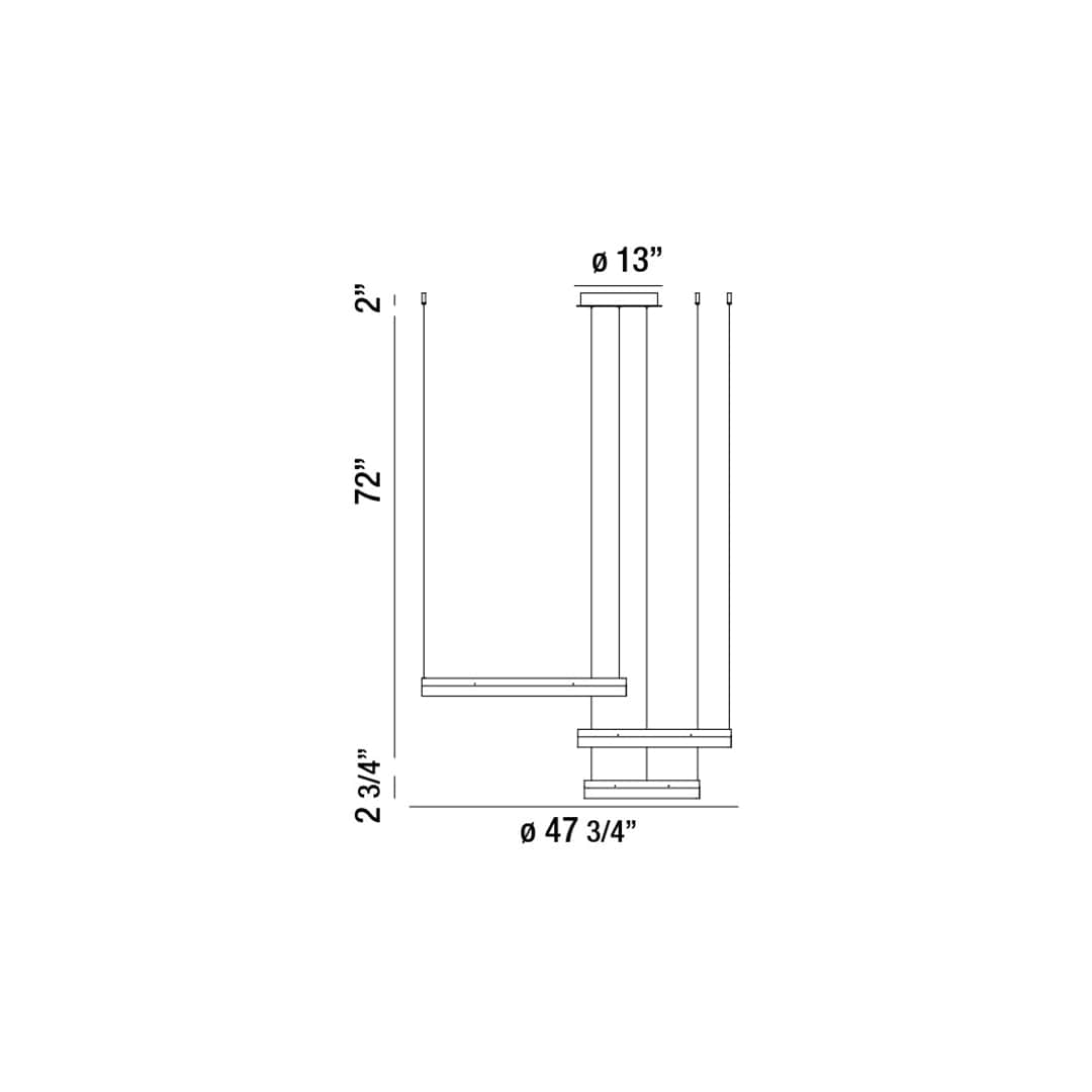 Minuta 3 Light 48" Wide LED Ring Chandelier