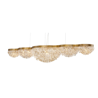 Mondo 15 Light 59" Wide Crystal Linear Chandelier