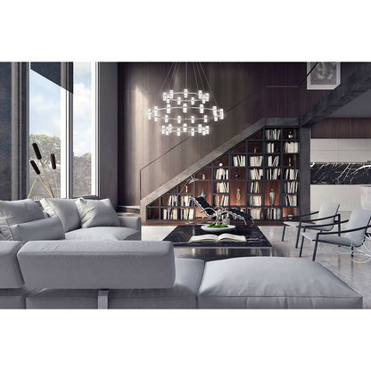 Netto 41" Wide LED 3 Tier Ring Chandelier