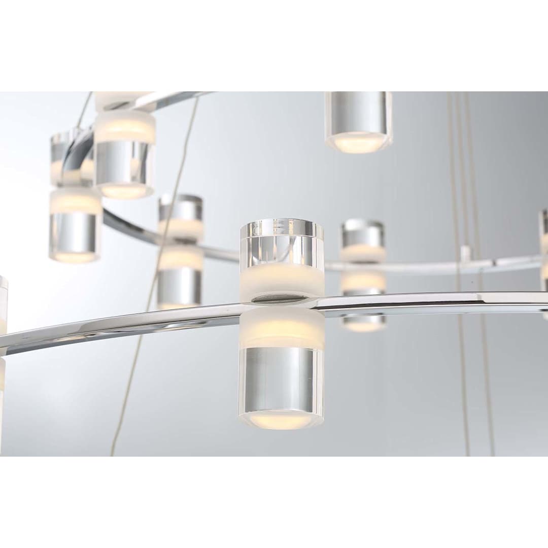 Netto 41" Wide LED 3 Tier Ring Chandelier