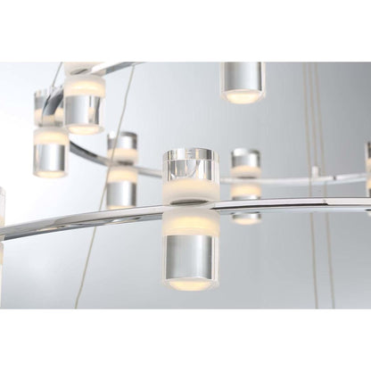 Netto 41" Wide LED 3 Tier Ring Chandelier