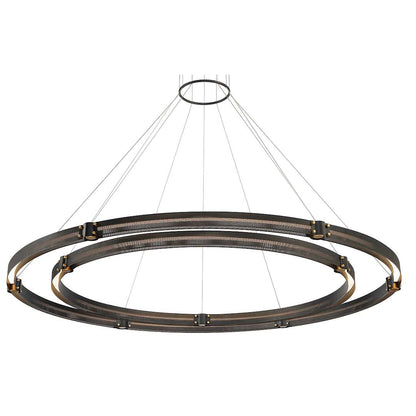 Admiral 4 Light 62" Wide LED Ring Chandelier - 2 Rings