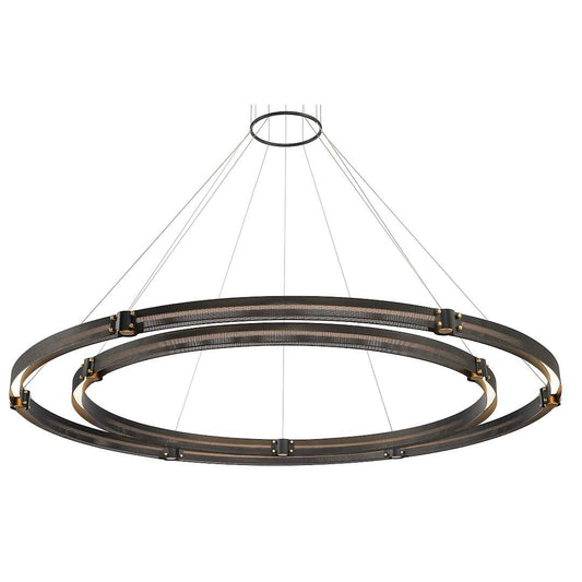 Admiral 4 Light 62" Wide LED Ring Chandelier - 2 Rings