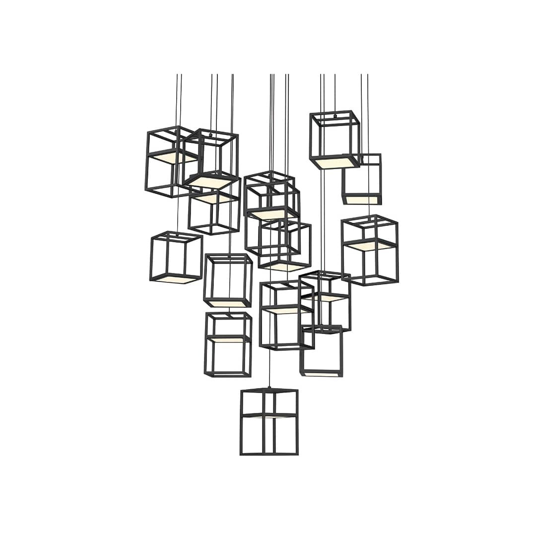 Ferro 32" Wide LED Suspension Multi Light Pendant