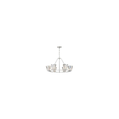 Ricca 6 Light 38" Wide Crystal Ring Chandelier