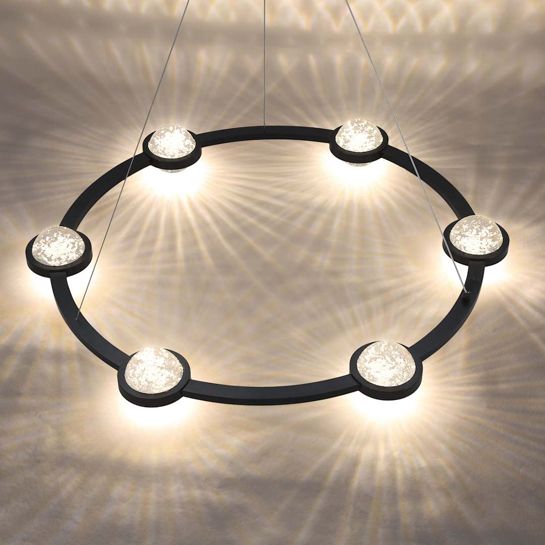 Circolo 6 Light 36" Wide LED Ring Chandelier