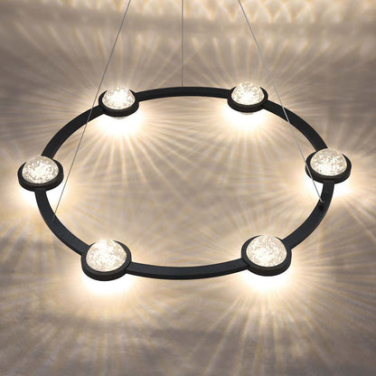 Circolo 6 Light 36" Wide LED Ring Chandelier