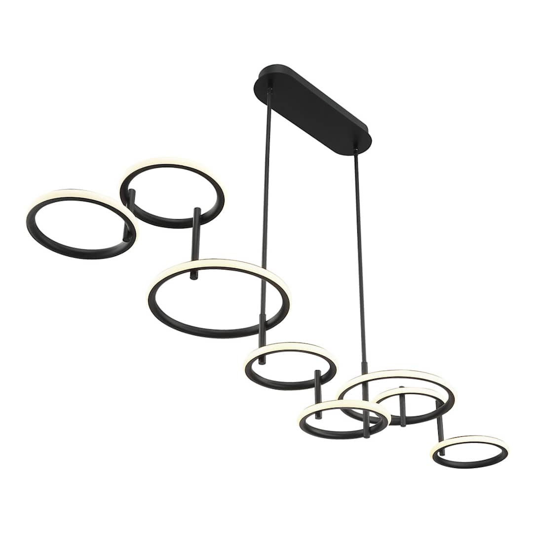 Giro 8 Light 59" Wide LED Abstract Chandelier
