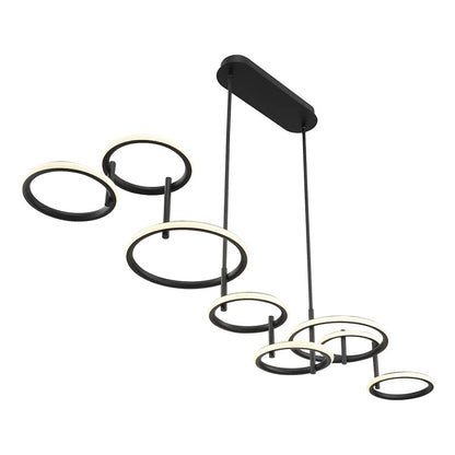 Giro 8 Light 59" Wide LED Abstract Chandelier