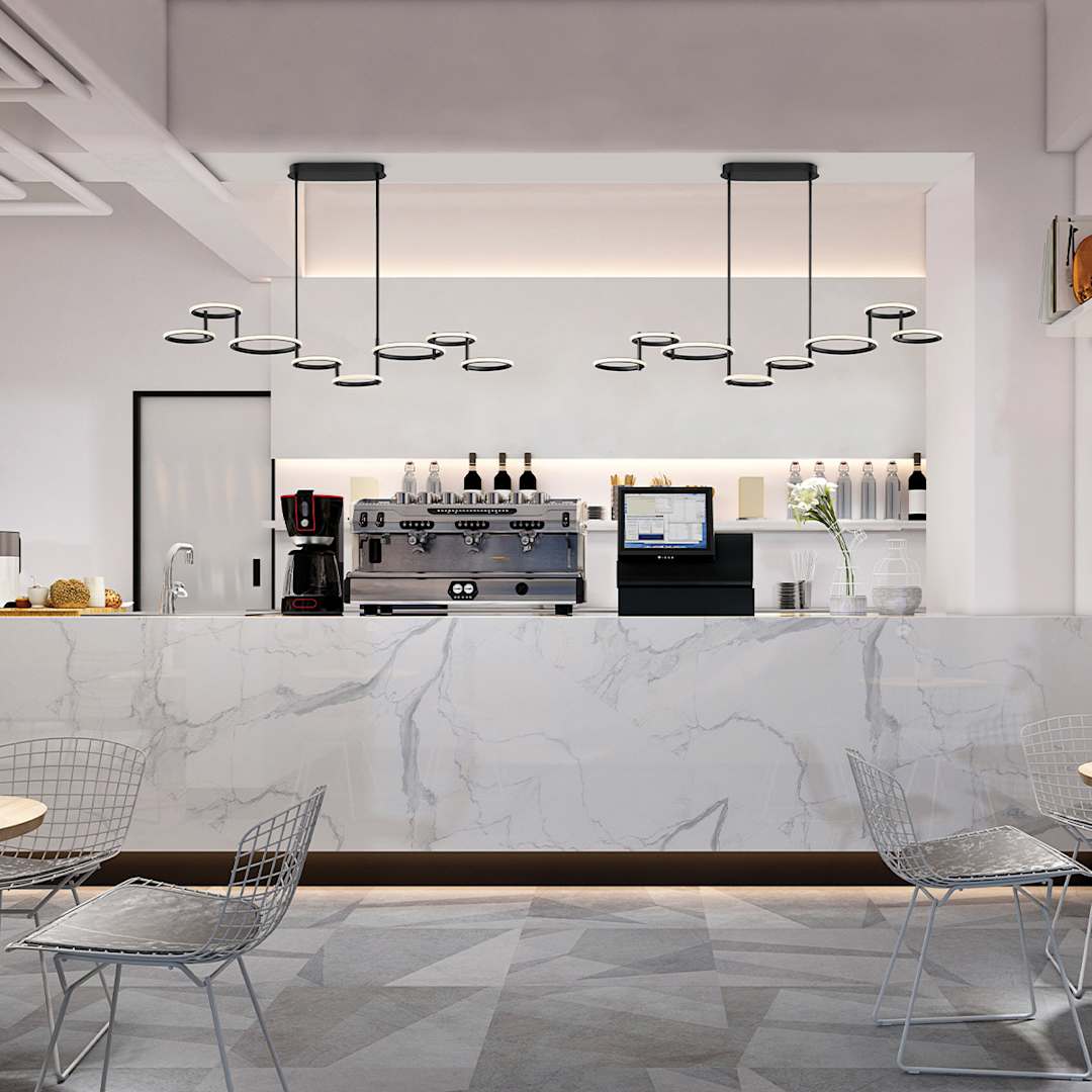 Giro 8 Light 59" Wide LED Abstract Chandelier