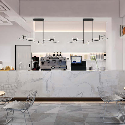 Giro 8 Light 59" Wide LED Abstract Chandelier