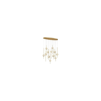 Barletta 12 Light 38" Wide LED Abstract Linear Pendant