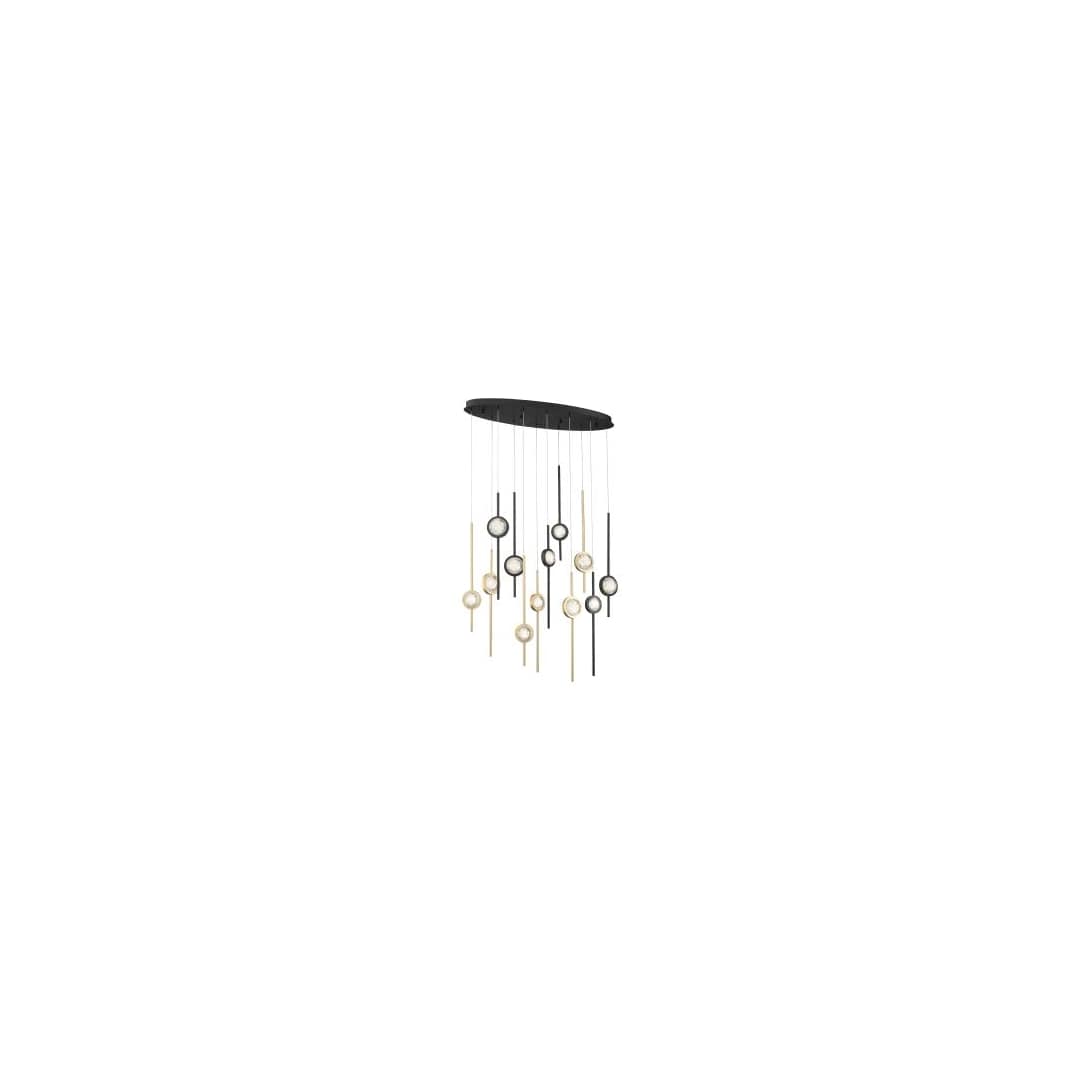 Barletta 12 Light 38" Wide LED Abstract Linear Pendant