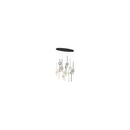 Barletta 12 Light 38" Wide LED Abstract Linear Pendant