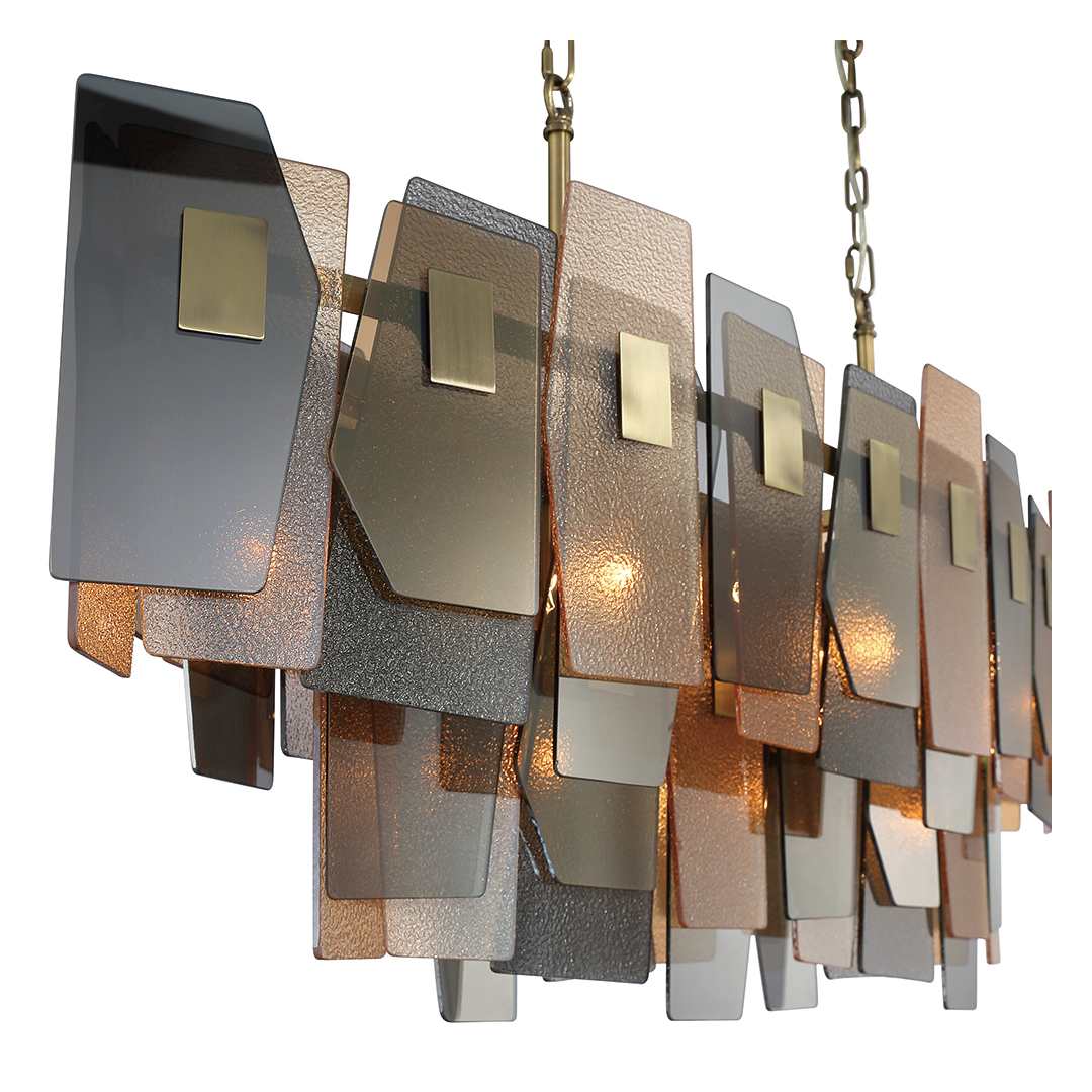 Cocolina 11 Light 13" Wide Abstract Linear Chandelier