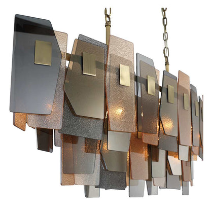 Cocolina 11 Light 13" Wide Abstract Linear Chandelier