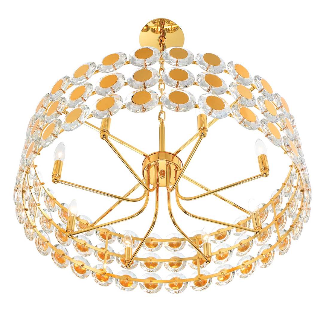 Perrene 8 Light 32" Wide Drum Chandelier
