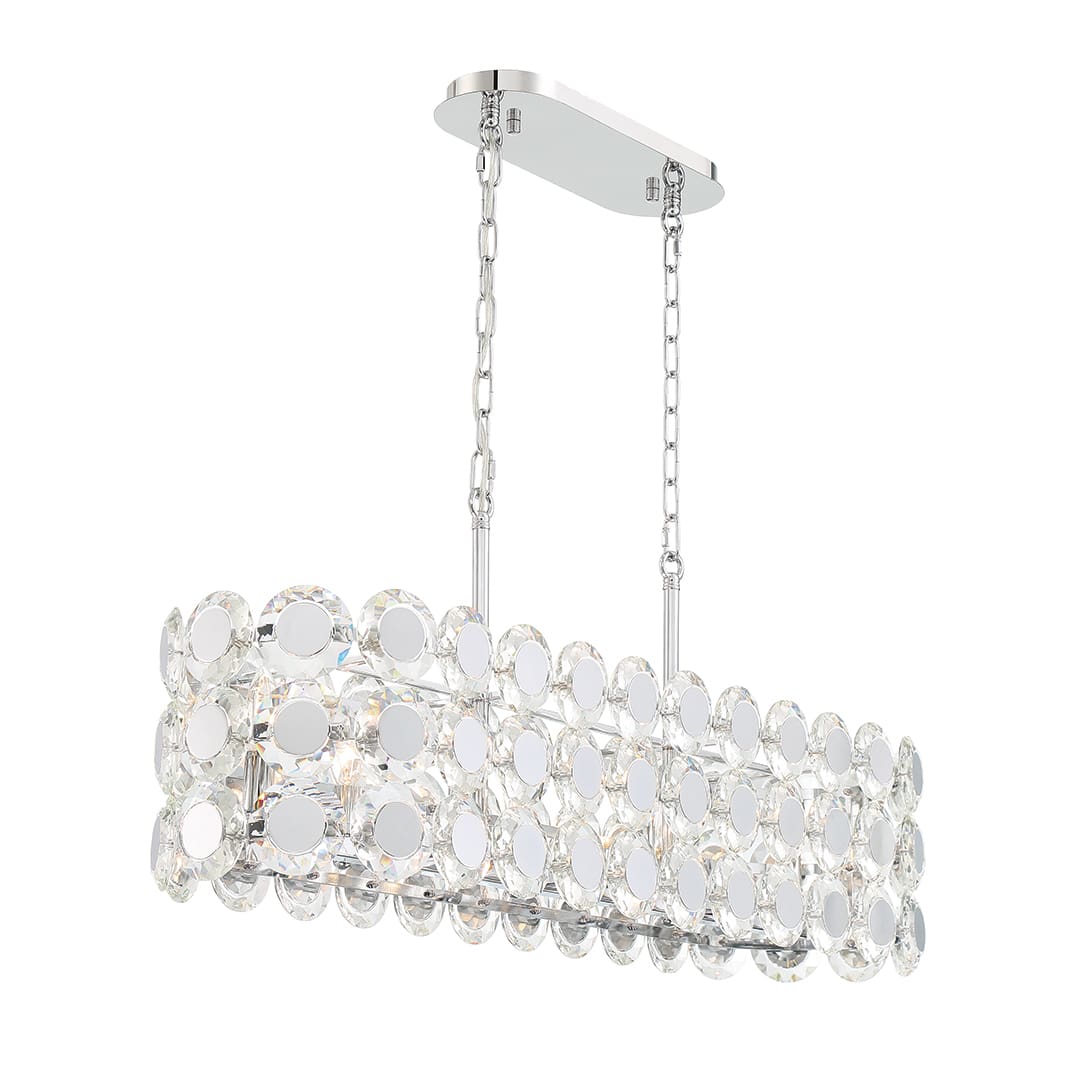 Perrene 8 Light 40" Wide Linear Chandelier