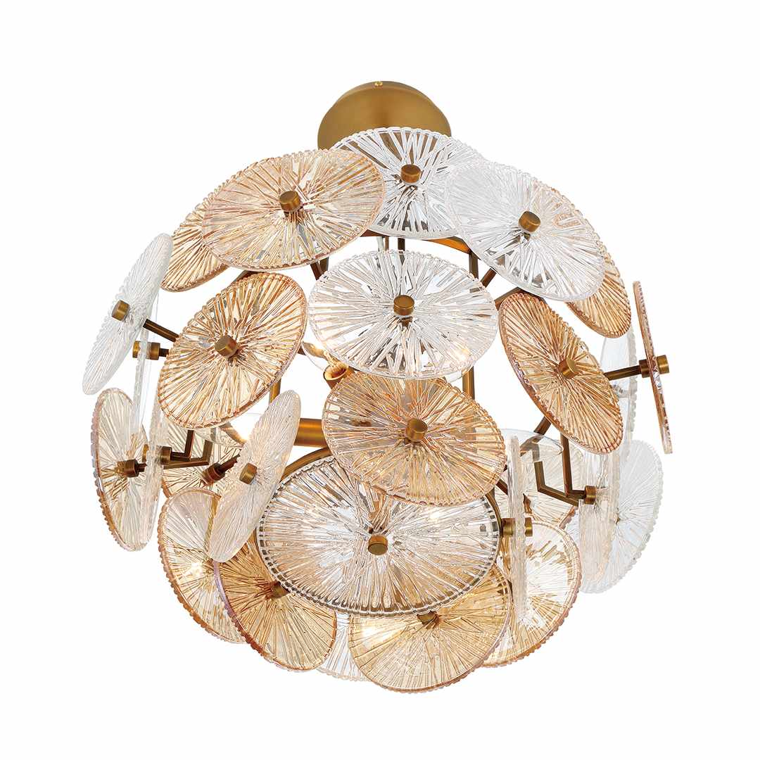 Sue-Anne 6 Light 20" Wide Abstract Pendant