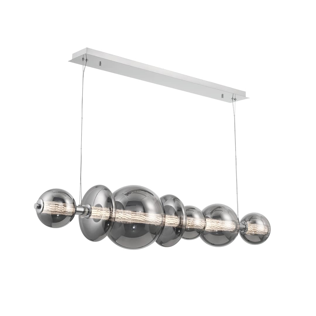 Atomo 56" Wide 3000K LED Abstract Linear Chandelier