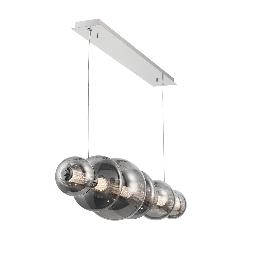 Atomo 56" Wide 3000K LED Abstract Linear Chandelier