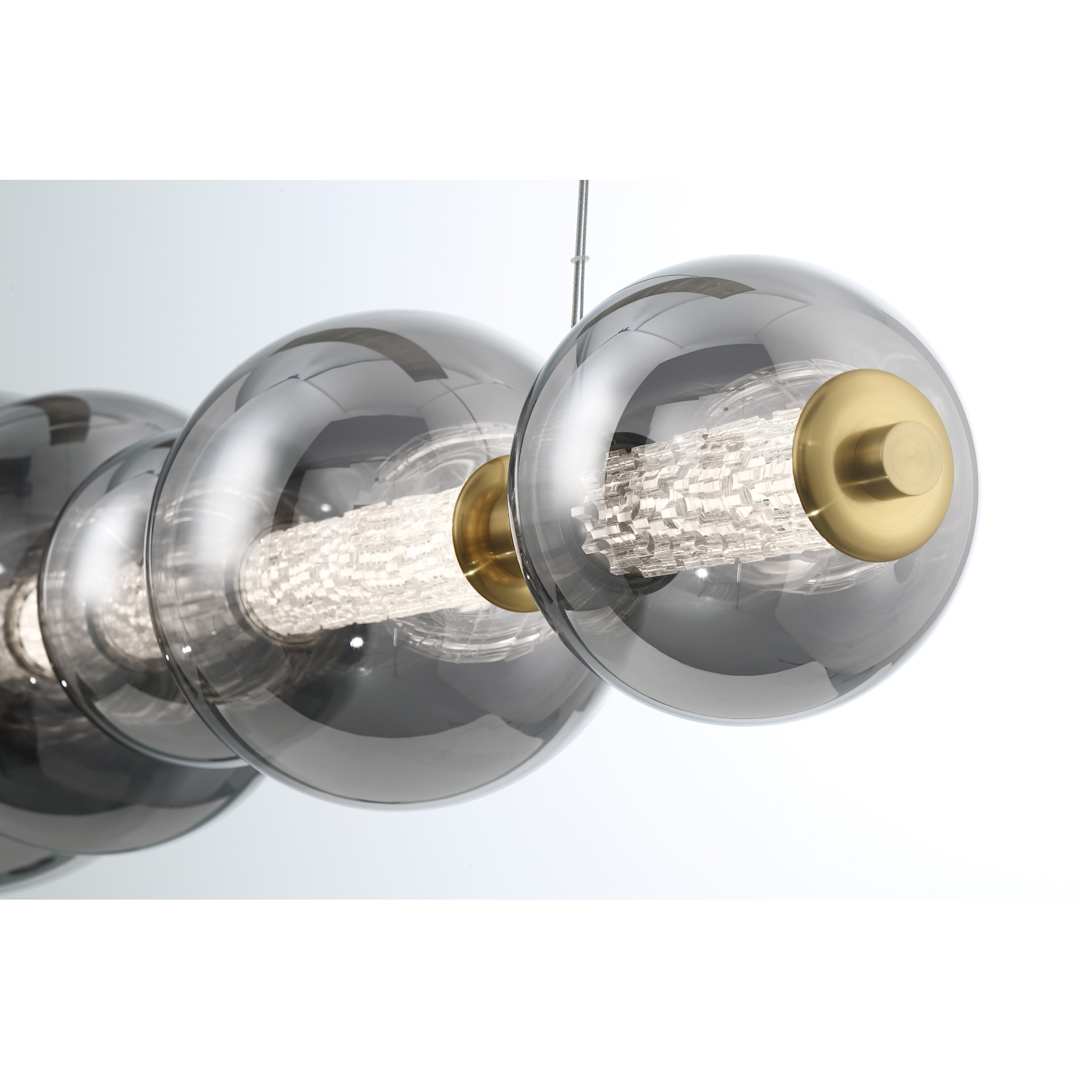 Atomo 56" Wide 3000K LED Abstract Linear Chandelier